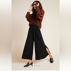 Anthropologie Maeve Bristol Wide Leg black Pants Size XS